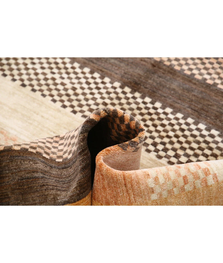 Afghan Modcar Rug 4' 9" x 6' 4" Hand-Knotted | No. AT58158