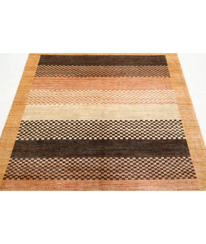 Afghan Modcar Rug 4' 9" x 6' 4" Hand-Knotted | No. AT58158