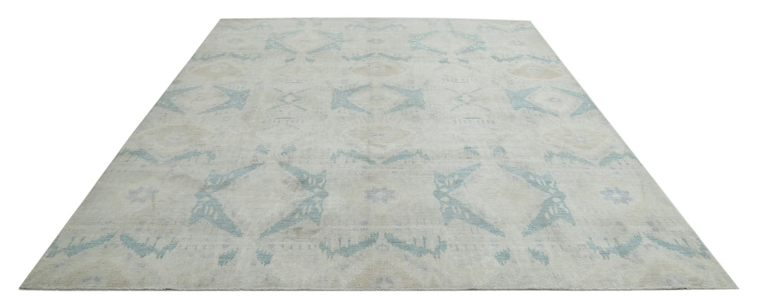 Afghan Ikat Rug 7' 10" x 9' 10" Hand-Knotted | No. AT58169