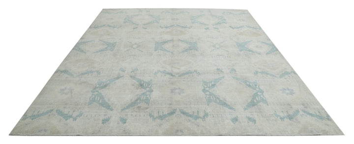 Afghan Ikat Rug 7' 10" x 9' 10" Hand-Knotted | No. AT58169
