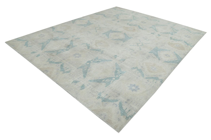 Afghan Ikat Rug 7' 10" x 9' 10" Hand-Knotted | No. AT58169