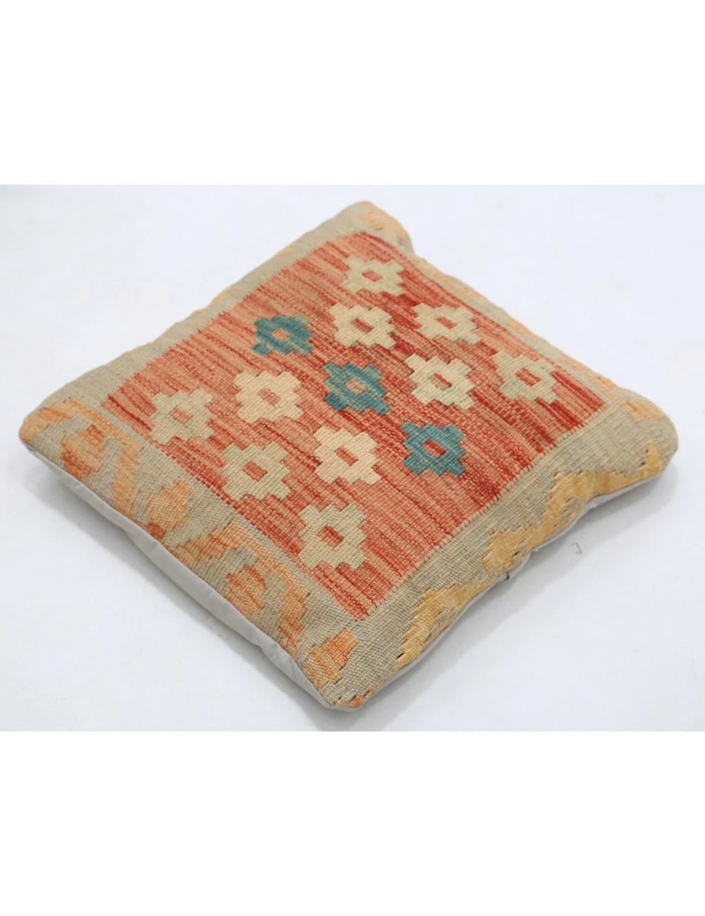 Afghan Tribal Pillow 1' 5" x 1' 5" Hand-Woven | No. AT58267