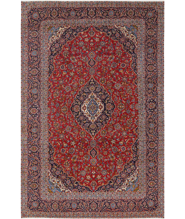 Persian Kashan Rug 9' 6" x 14' 6" Hand-Knotted | No. AT58373