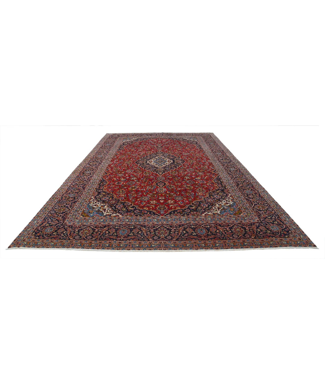 Persian Kashan Rug 9' 6" x 14' 6" Hand-Knotted | No. AT58373