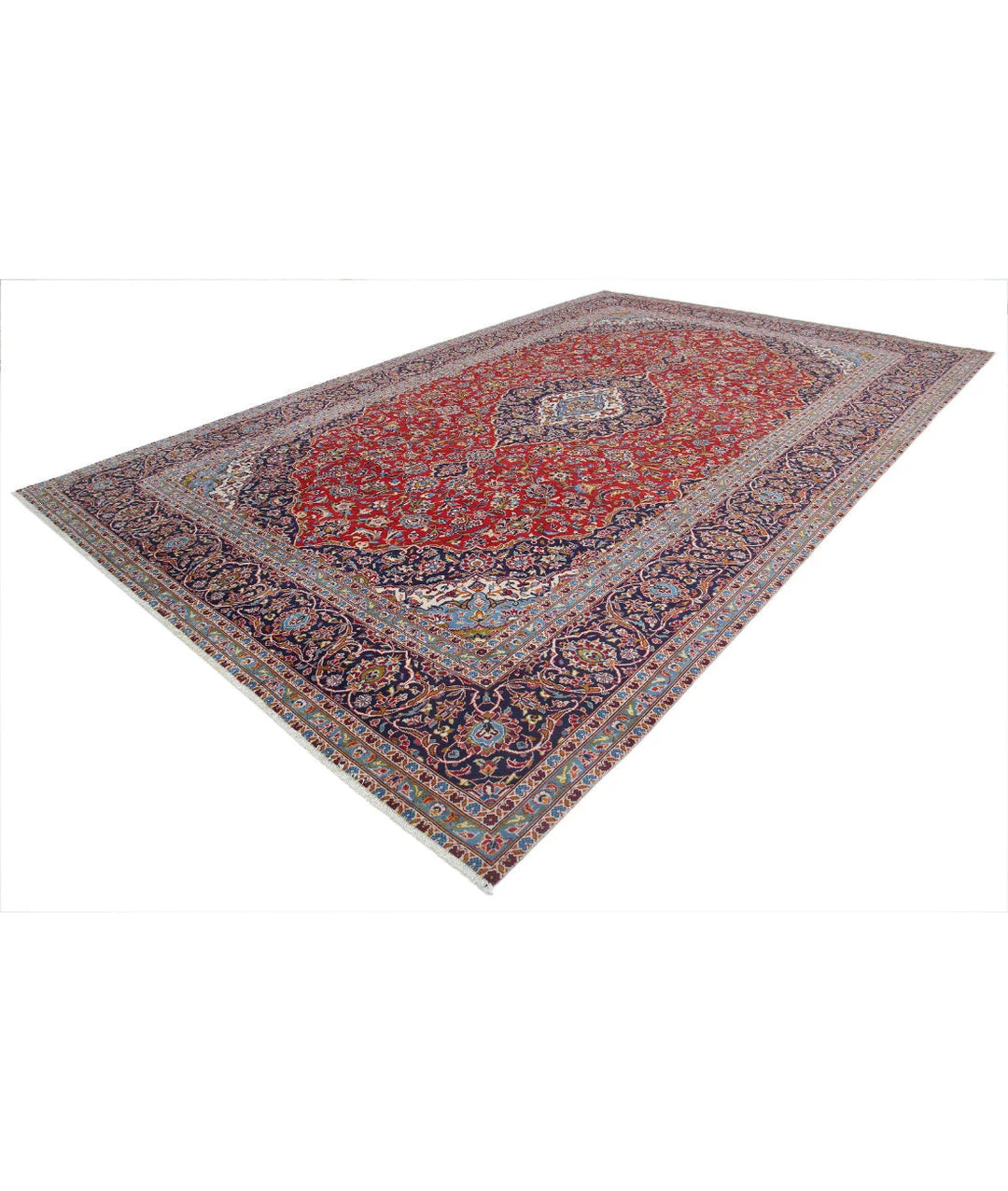 Persian Kashan Rug 9' 6" x 14' 6" Hand-Knotted | No. AT58373