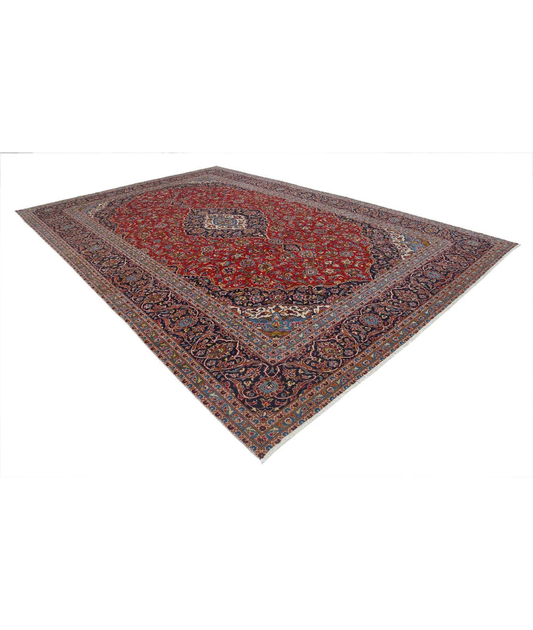 Persian Kashan Rug 9' 6" x 14' 6" Hand-Knotted | No. AT58373