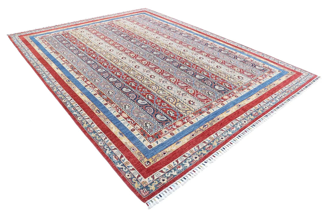 Afghan Shaal Rug 9' 0" x 11' 8" Hand-Knotted | No. AT58415