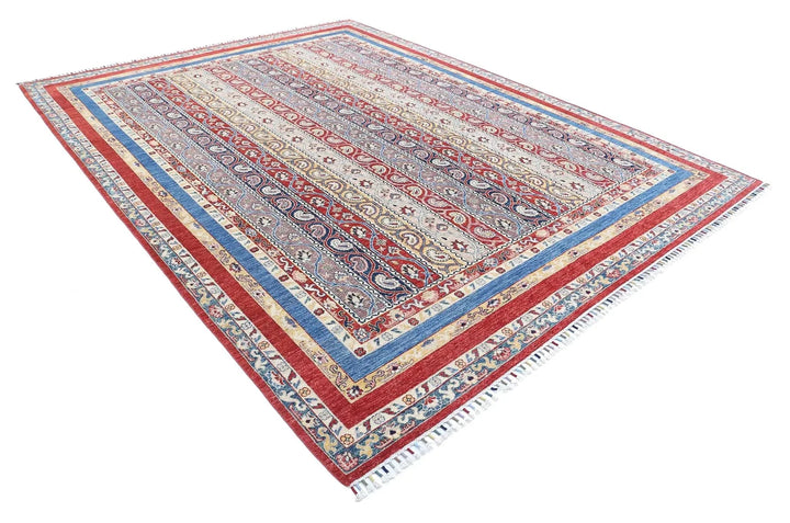 Afghan Shaal Rug 9' 0" x 11' 8" Hand-Knotted | No. AT58415