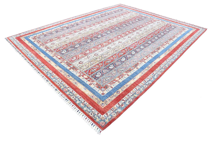 Afghan Shaal Rug 9' 0" x 11' 8" Hand-Knotted | No. AT58415