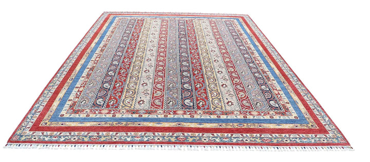 Afghan Shaal Rug 9' 0" x 11' 8" Hand-Knotted | No. AT58415
