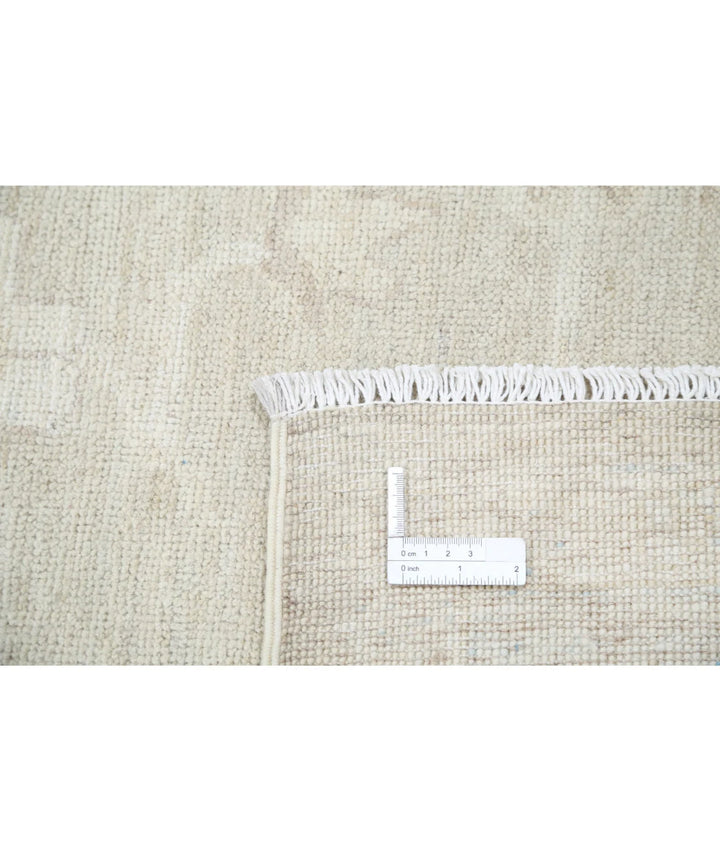 Ivory Afghan Oushak Rug 8' 1" x 10' 0" Hand-Knotted | No. AT58444