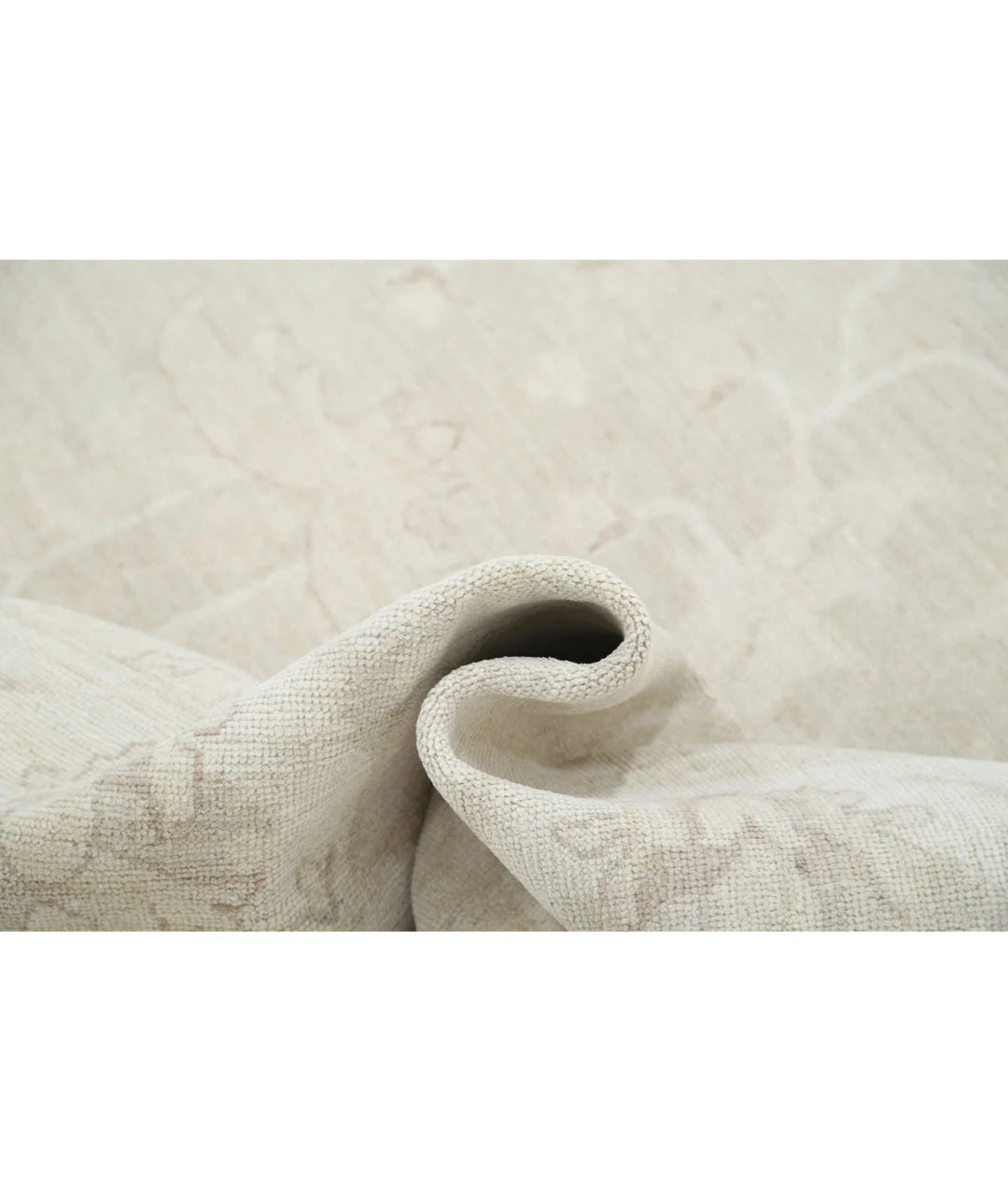 Ivory Afghan Oushak Rug 8' 1" x 10' 0" Hand-Knotted | No. AT58444
