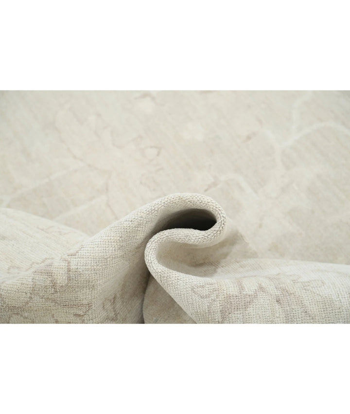 Ivory Afghan Oushak Rug 8' 1" x 10' 0" Hand-Knotted | No. AT58444