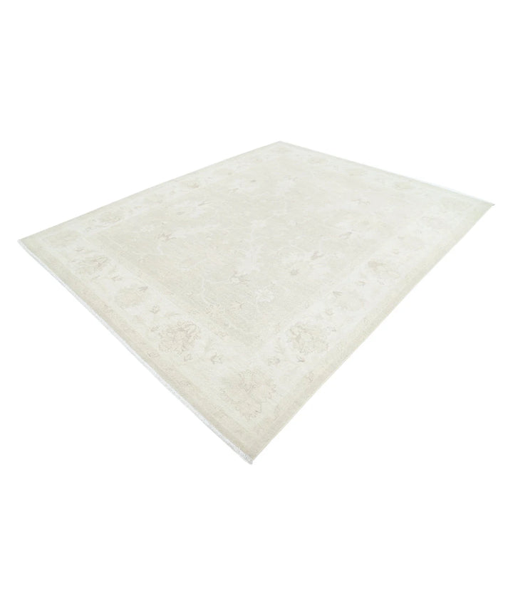 Ivory Afghan Oushak Rug 8' 1" x 10' 0" Hand-Knotted | No. AT58444