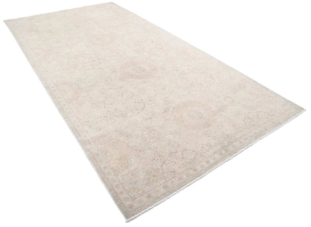 Afghan Tabriz Rug 6' 0" x 11' 6" Hand-Knotted | No. AT58491