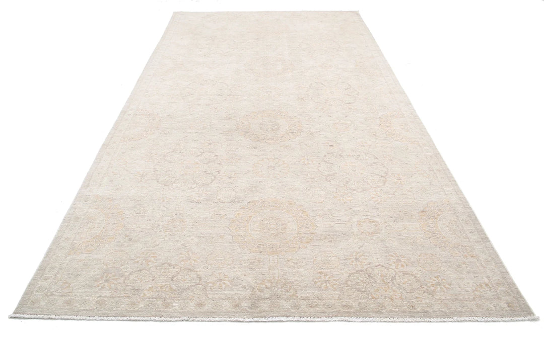 Afghan Tabriz Rug 6' 0" x 11' 6" Hand-Knotted | No. AT58491