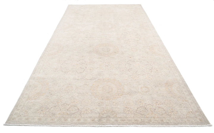 Afghan Tabriz Rug 6' 0" x 11' 6" Hand-Knotted | No. AT58491