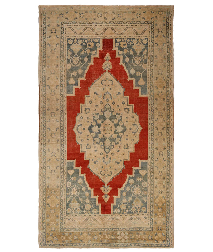 Turkish Vintage Taspinar Rug 6' 5" x 11' 8" Hand-Knotted | No. AT58514