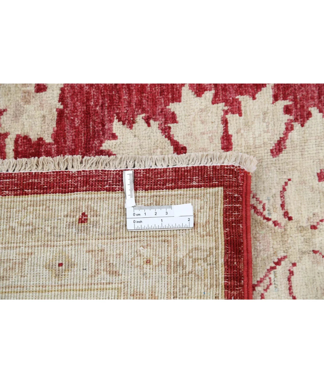 Ivory Afghan Ziegler Rug 9' 0" x 11' 11" Hand-Knotted | No. AT58527
