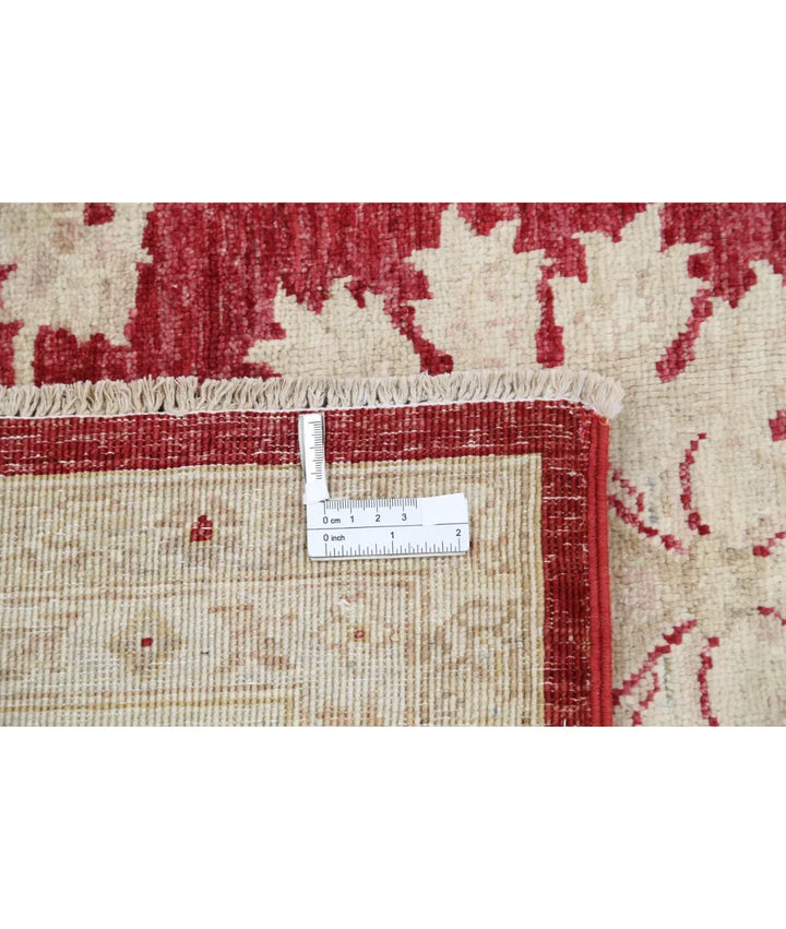 Ivory Afghan Ziegler Rug 9' 0" x 11' 11" Hand-Knotted | No. AT58527