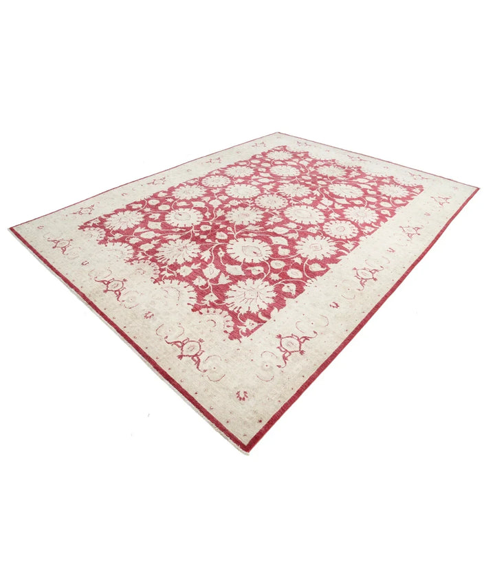 Ivory Afghan Ziegler Rug 9' 0" x 11' 11" Hand-Knotted | No. AT58527