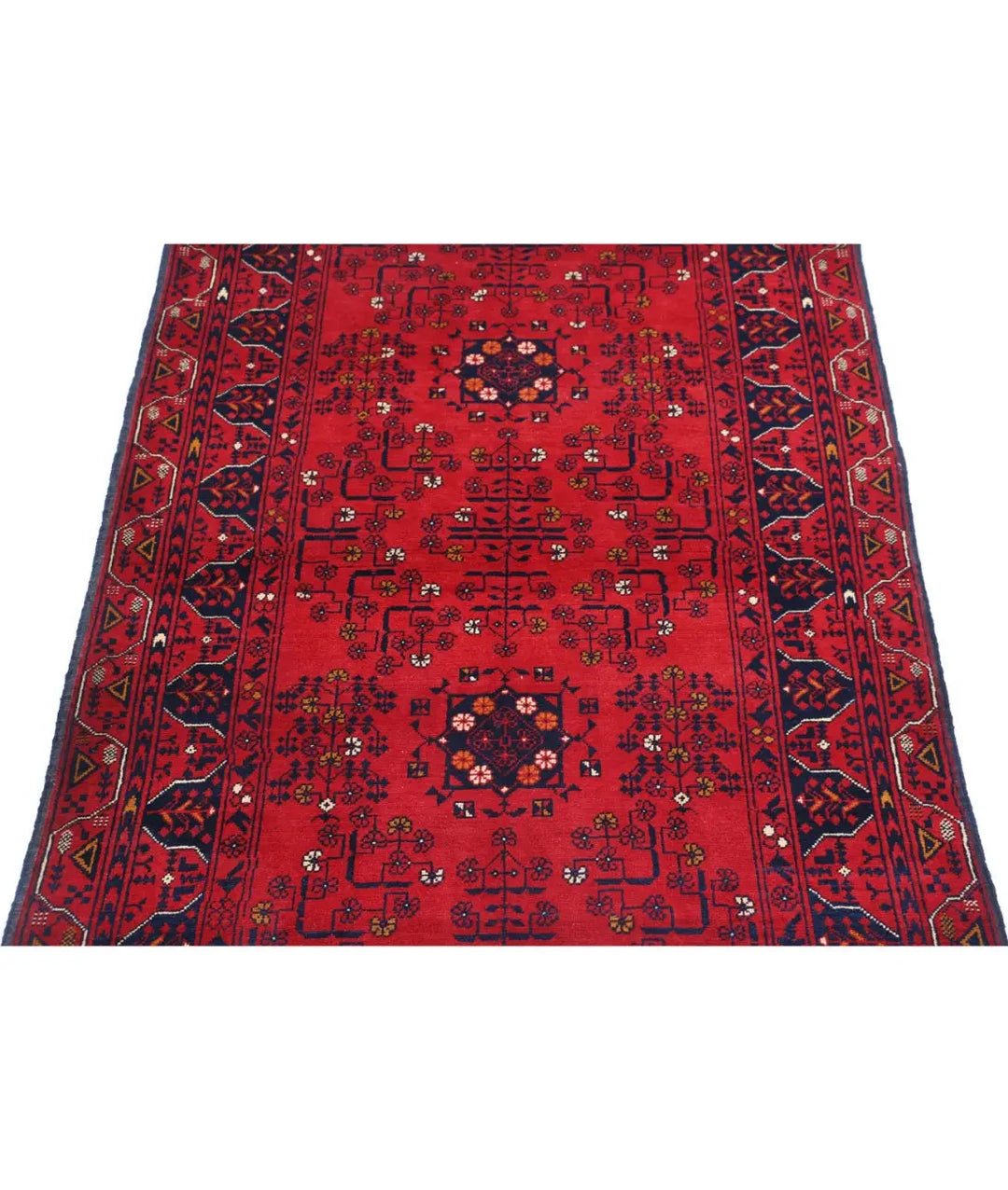 Afghan Khamyab Rug 3' 3" x 4' 9" Hand-Knotted | No. AT58536