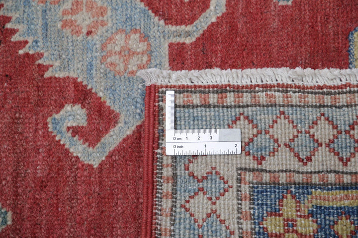 Afghan Kazak Rug 7' 8" x 10' 8" Hand-Knotted | No. AT58573