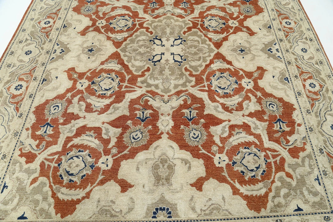 Afghan Ziegler Rug 8' 0" x 10' 0" Hand-Knotted | No. AT58619