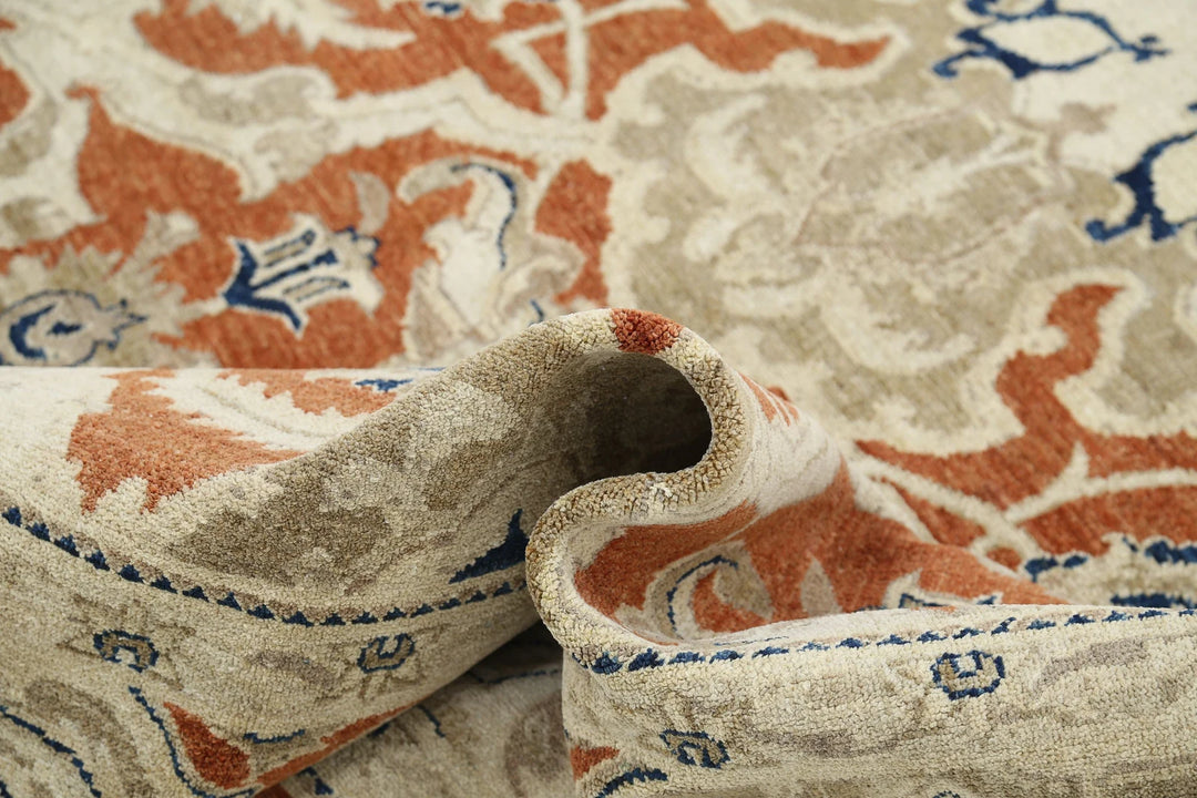 Afghan Ziegler Rug 8' 0" x 10' 0" Hand-Knotted | No. AT58619