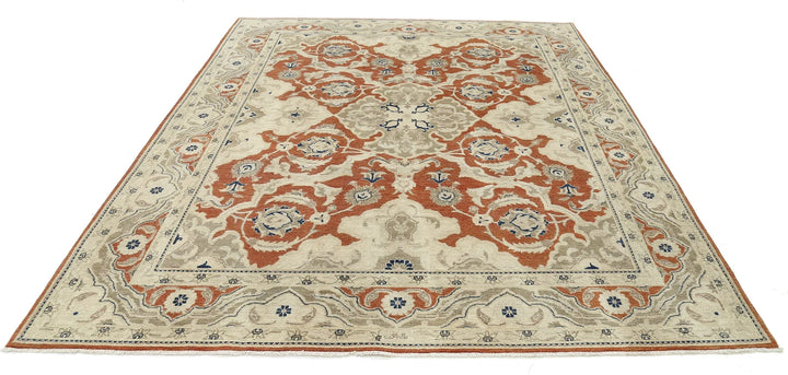 Afghan Ziegler Rug 8' 0" x 10' 0" Hand-Knotted | No. AT58619