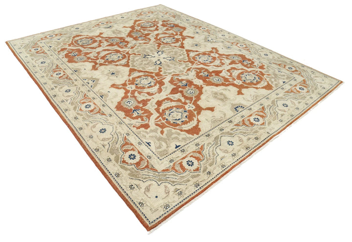 Afghan Ziegler Rug 8' 0" x 10' 0" Hand-Knotted | No. AT58619