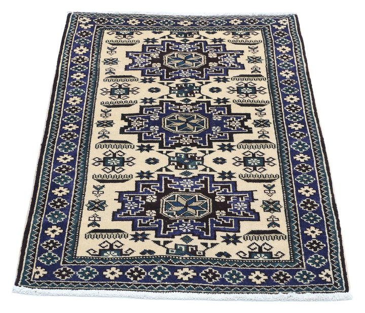 Persian Kazak Rug 2' 5" x 3' 4" Hand-Knotted | No. AT58677