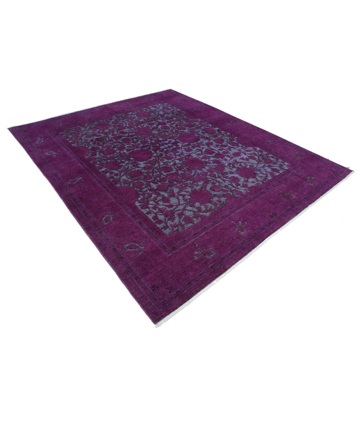 Purple Afghan Oriental Rug 7' 10" x 9' 5" Hand-Knotted | No. AT58737