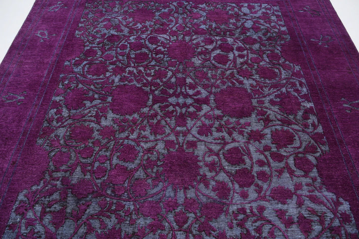 Purple Afghan Oriental Rug 7' 10" x 9' 5" Hand-Knotted | No. AT58737