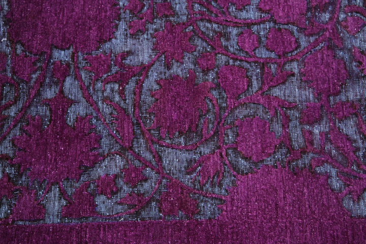 Purple Afghan Oriental Rug 7' 10" x 9' 5" Hand-Knotted | No. AT58737