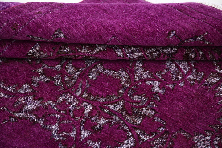 Purple Afghan Oriental Rug 7' 10" x 9' 5" Hand-Knotted | No. AT58737