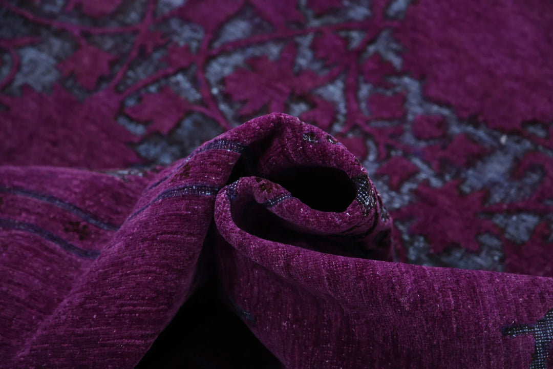 Purple Afghan Oriental Rug 7' 10" x 9' 5" Hand-Knotted | No. AT58737