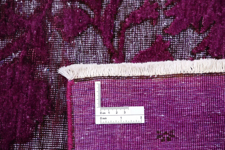 Purple Afghan Oriental Rug 7' 10" x 9' 5" Hand-Knotted | No. AT58737