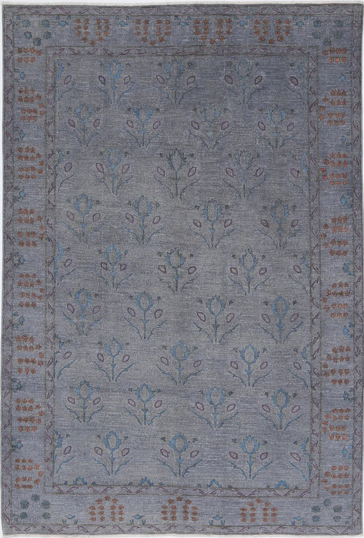 Afghan Oriental Rug 6' 0" x 9' 0" Hand-Knotted | No. AT58777