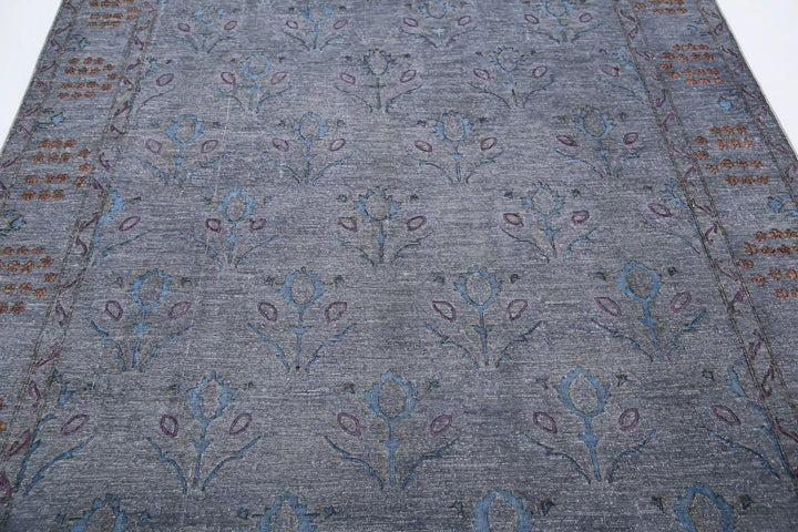 Afghan Oriental Rug 6' 0" x 9' 0" Hand-Knotted | No. AT58777