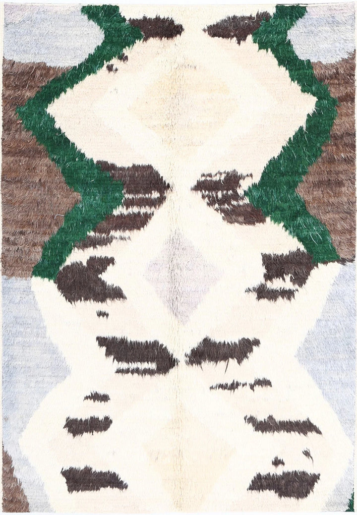 Afghan Tribal Rug 4' 1" x 6' 0" Hand-Knotted | No. AT58795