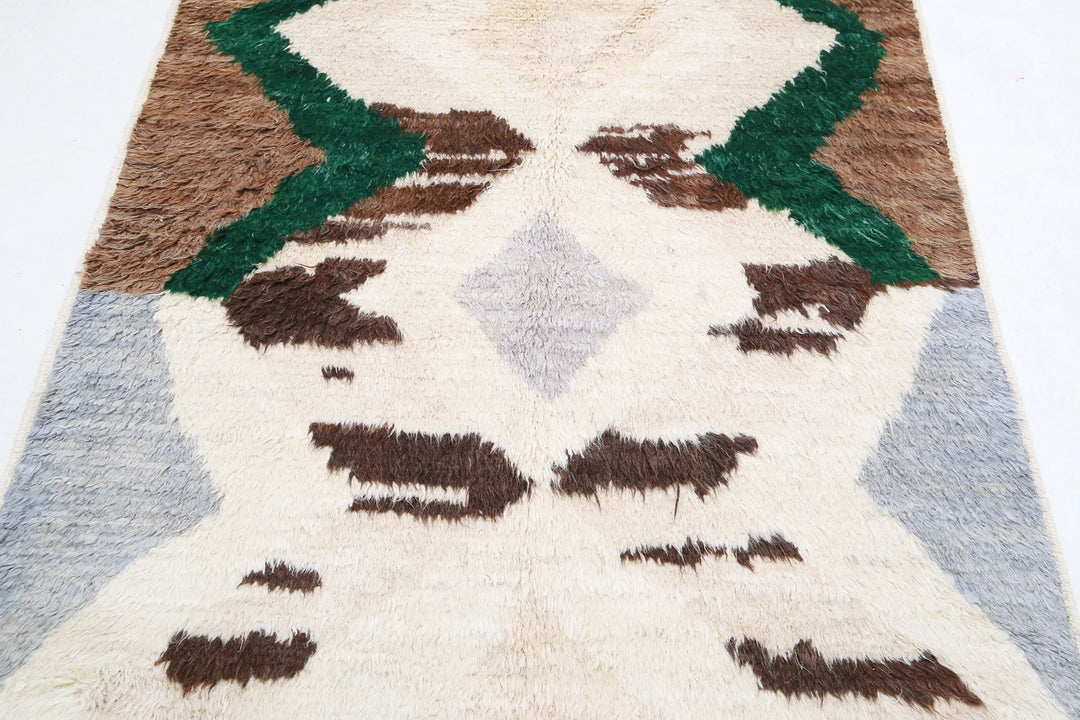 Afghan Tribal Rug 4' 1" x 6' 0" Hand-Knotted | No. AT58795