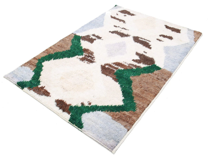 Afghan Tribal Rug 4' 1" x 6' 0" Hand-Knotted | No. AT58795