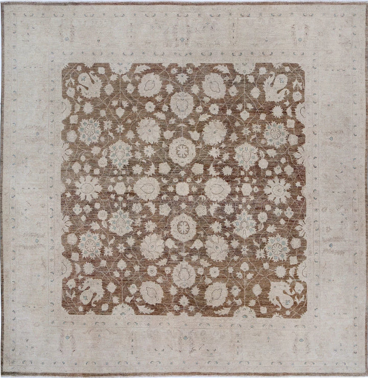 Afghan Serenity Rug 9' 7" x 9' 7" Hand-Knotted | No. AT58796