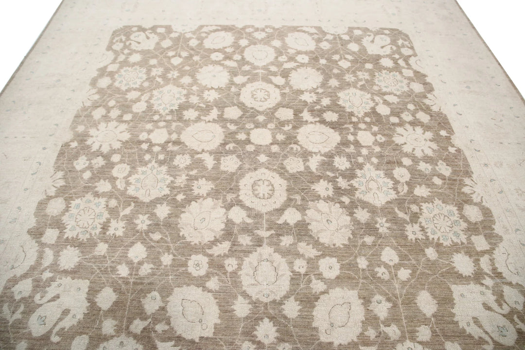 Afghan Serenity Rug 9' 7" x 9' 7" Hand-Knotted | No. AT58796