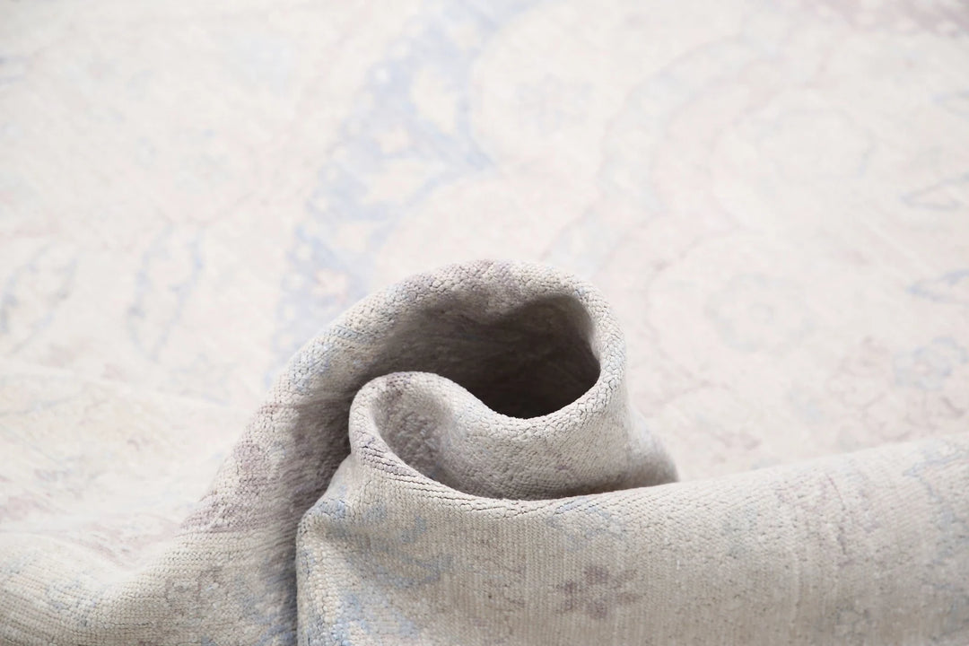 Ivory Afghan Serenity Rug 9' 9" x 13' 8" Hand-Knotted | No. AT58801