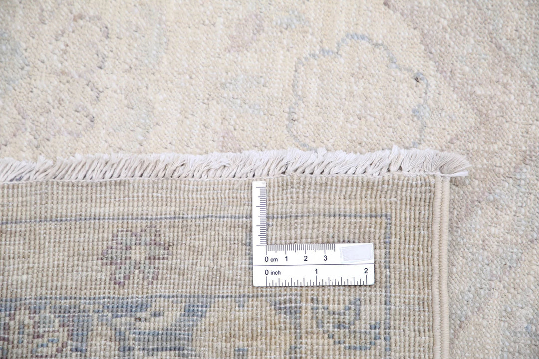 Ivory Afghan Serenity Rug 9' 9" x 13' 8" Hand-Knotted | No. AT58801