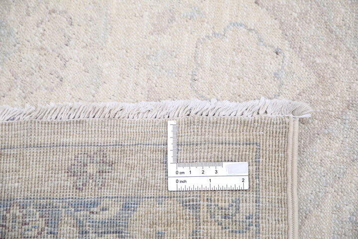 Ivory Afghan Serenity Rug 9' 9" x 13' 8" Hand-Knotted | No. AT58801