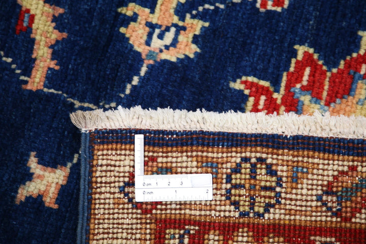 Blue Afghan Ziegler Rug 4' 6" x 6' 9" Hand-Knotted | No. AT58844