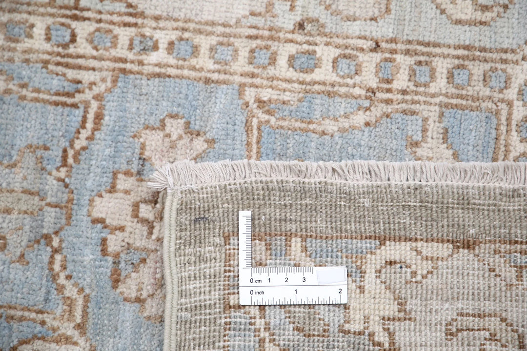 Green Afghan Serenity Rug 7' 8" x 9' 8" Hand-Knotted | No. AT58861